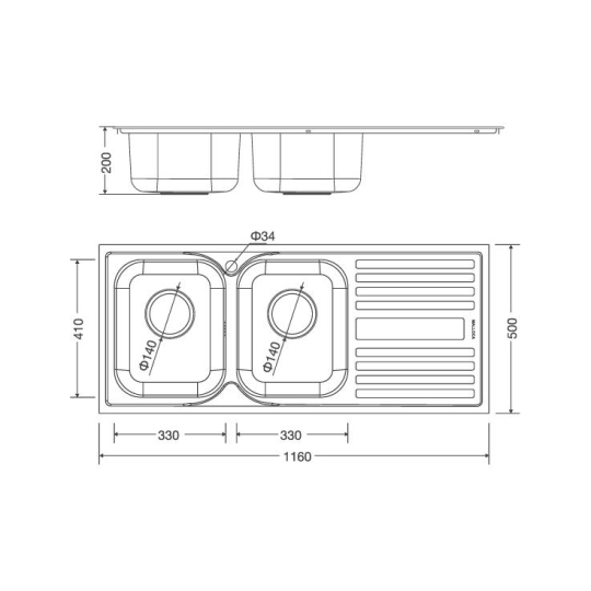 Chậu Rửa Chén Malloca MS 1025R NEW