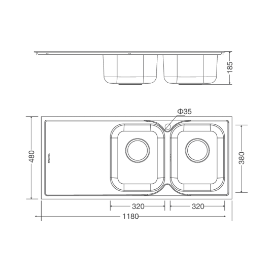 Chậu Rửa Malloca MS 1026L